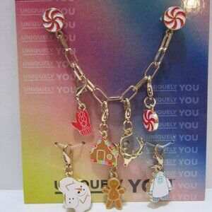 JIBBITZ CHRISTMAS CHARM BRACELET w/INTERCHANGABLE CHARMS!